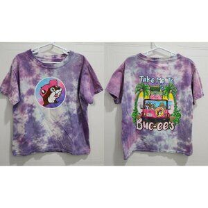 Buc-ees Purple Tie Dye "Take Me To Buc-ees" Graphic T Shirt Size Youth XS